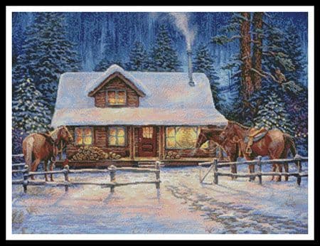 Winter's Oasis by Artecy printed cross stitch chart